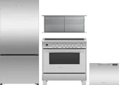4 Piece Package Includes Refrigerator, Range, Hood And Dishwasher